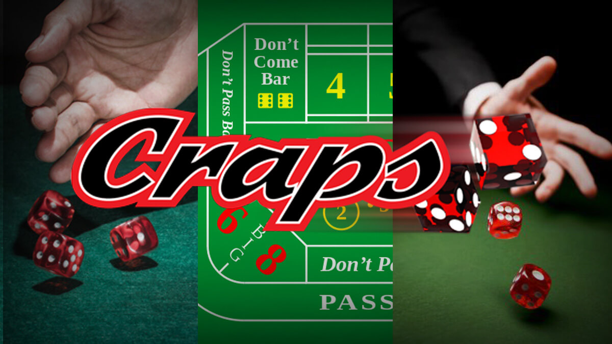 Hands Throwing Dice on Craps Table, Craps Table Layout