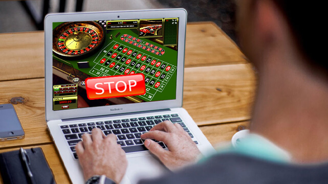 Online Roulette Game, Hands Typing on Computer