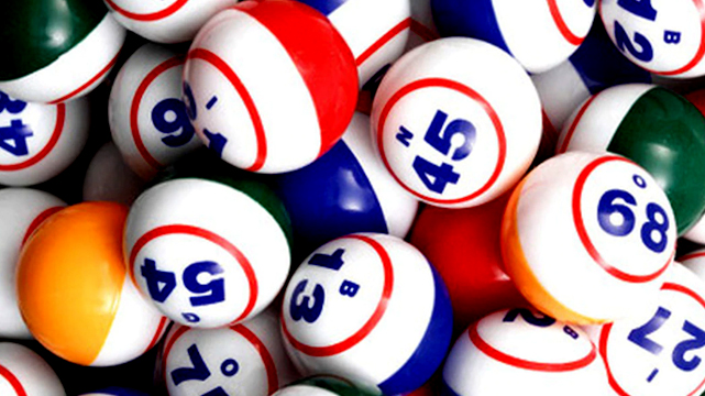 Closeup of Bingo Balls