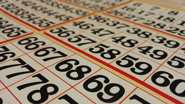 Closeup of a Bingo Card