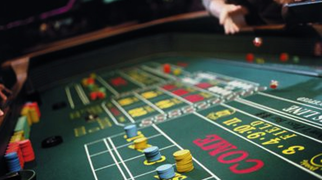 View of an Active Craps Table