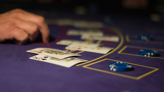 Closeup of a Blackjack Hand