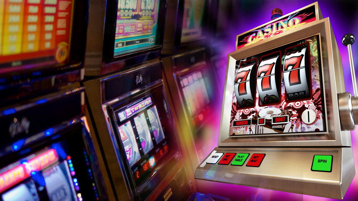 Row of Slot Machines and Slot Machine Icon