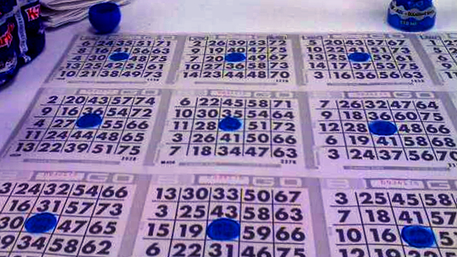 Table Spread of Bingo Cards