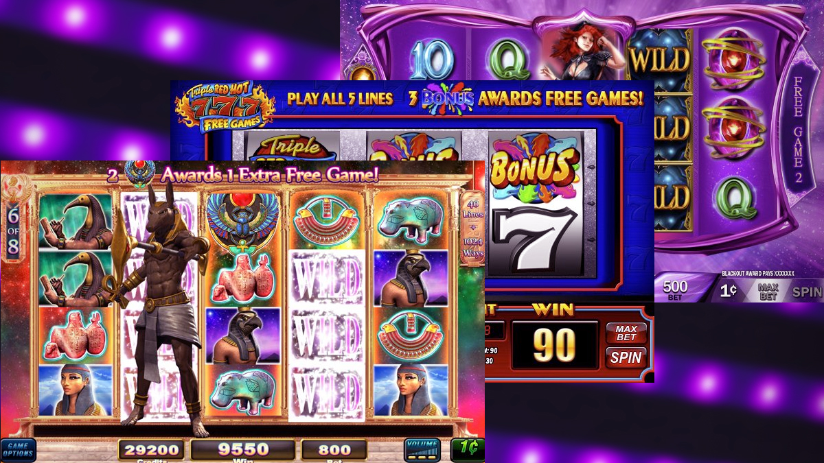 IGT Online Slots Screens With Purple Light Background