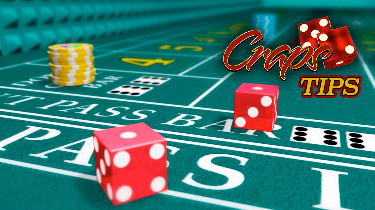 Craps Tips Text With a Craps Table Background