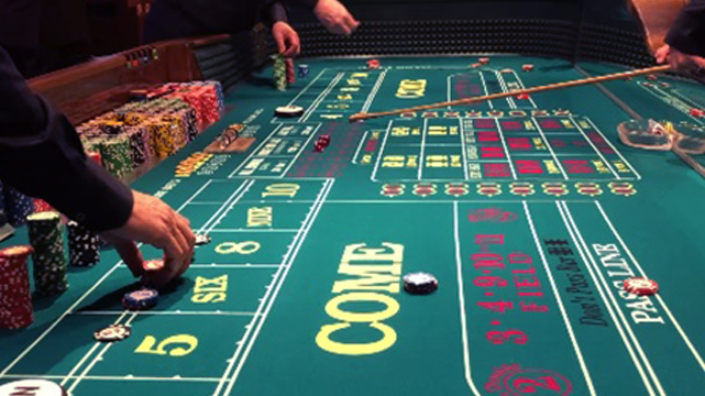 Long View of an Active Craps Game