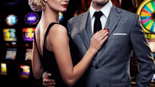 Man and Woman Dressed in Casino Attire