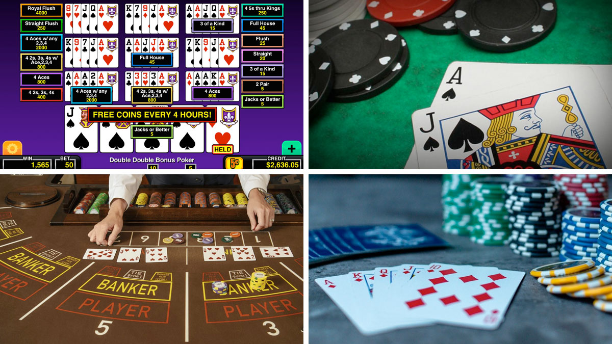 Split Image of Four Casino Games