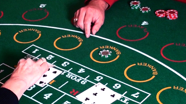 Closeup of a Baccarat Table