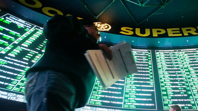 Man at a Las Vegas Sportsbook