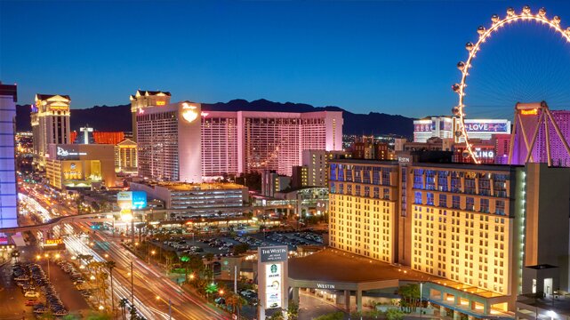 Aerial View of Las Vegas Strip