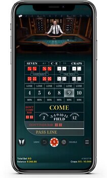 Live Dealer Craps Online - Mobile Phone