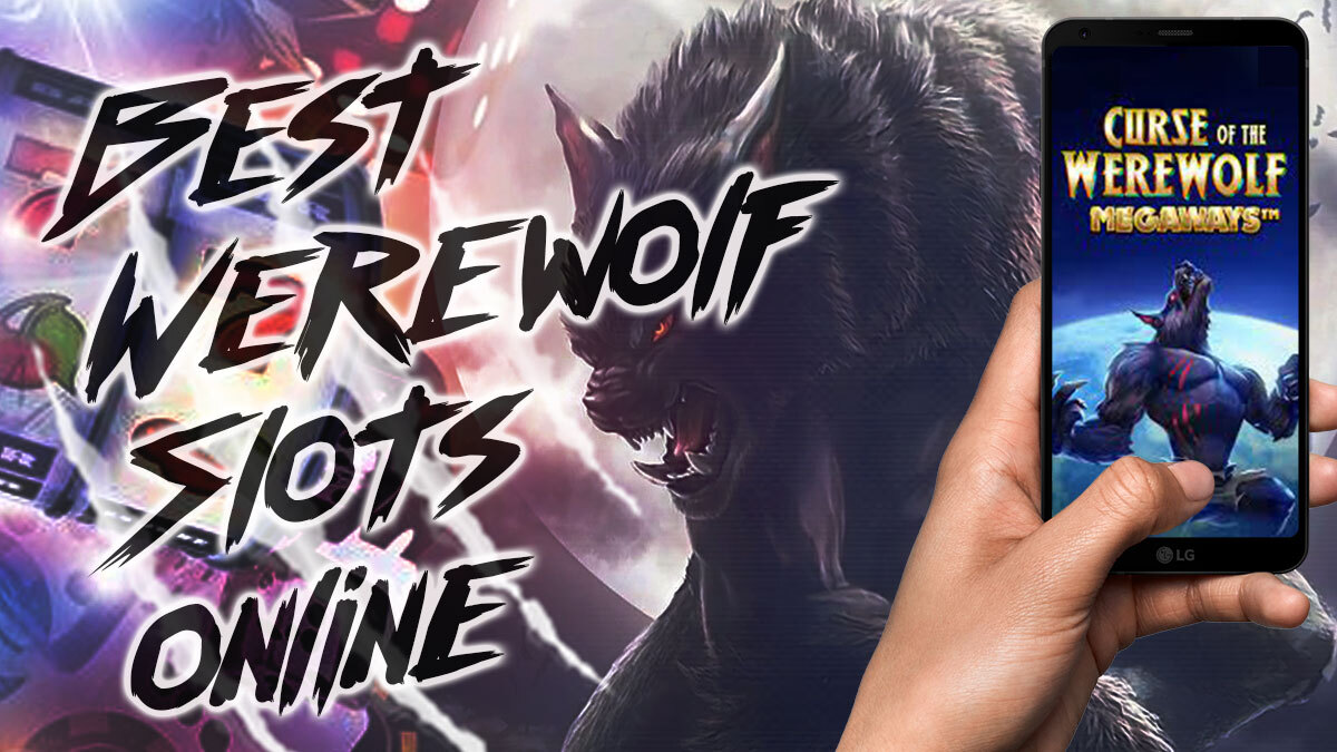 Werewolf Slashing Slots In Background With Curse Of The Werewolf On Phone