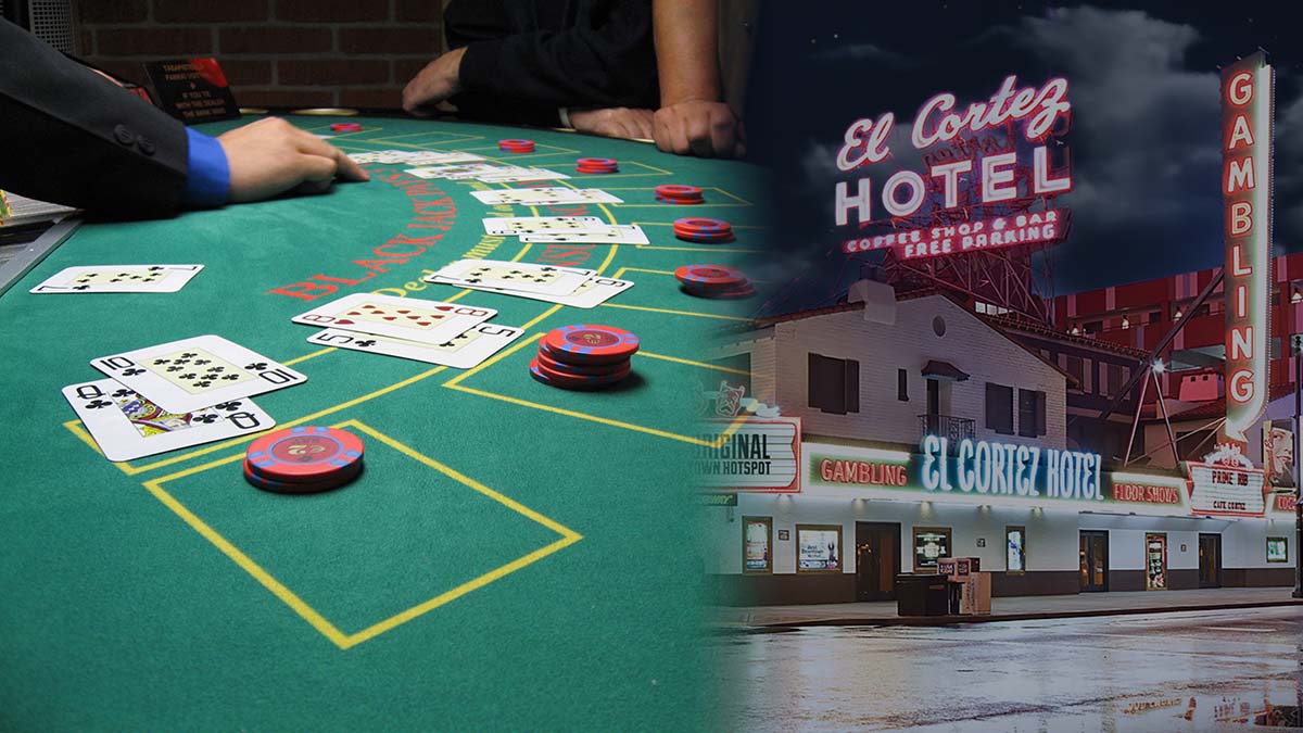 Blackjack Table at El Cortez in Las Vegas