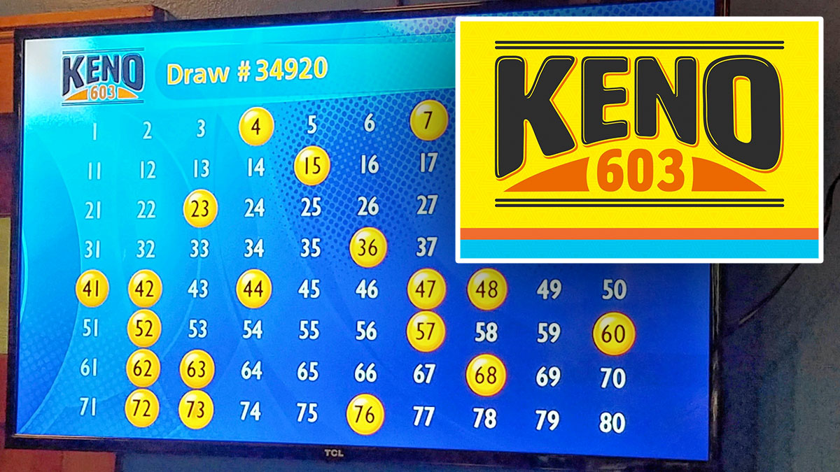 Closeup View Of A Keno 603 Screen