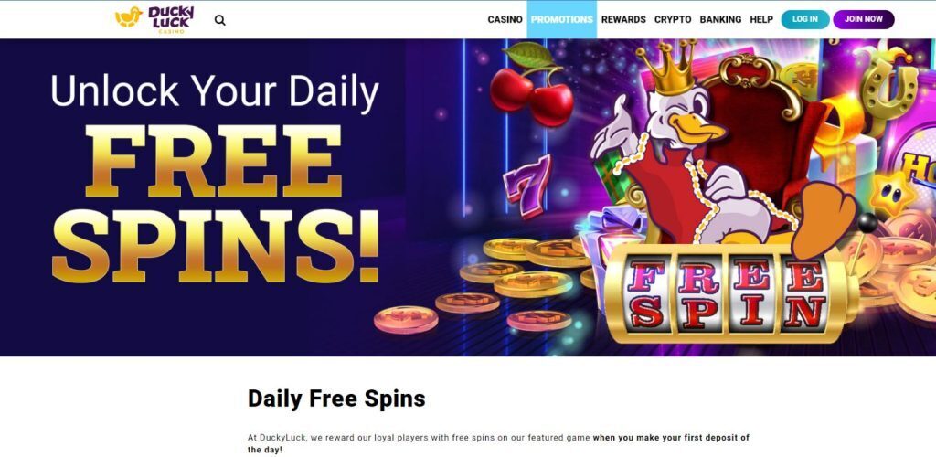 DuckyLuck Free Spins Bonus